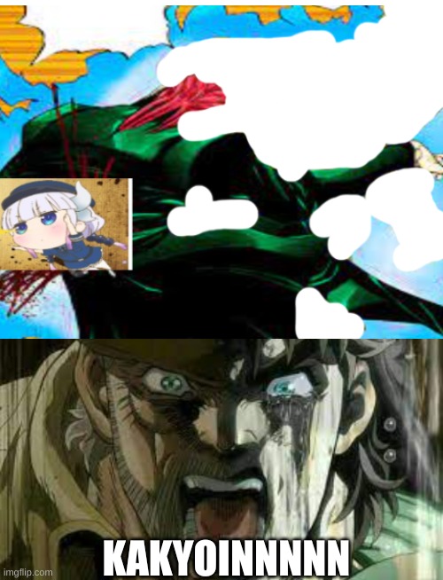 dio didn't did it | KAKYOINNNNN | image tagged in blank white template,jojo's bizarre adventure | made w/ Imgflip meme maker