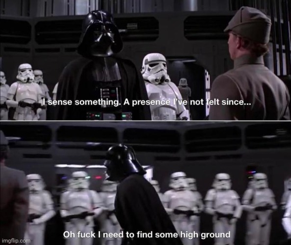 I just switched from the prequels to the original trilogy. | made w/ Imgflip meme maker