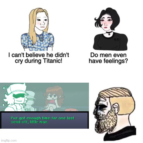 Do men have feelings | image tagged in do men have feelings | made w/ Imgflip meme maker