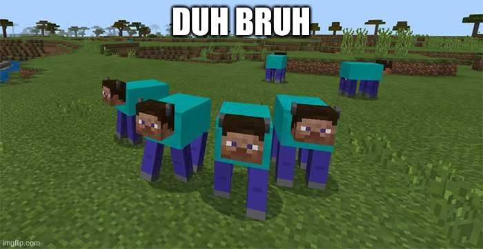 DUH BRUH | image tagged in me and the boys | made w/ Imgflip meme maker