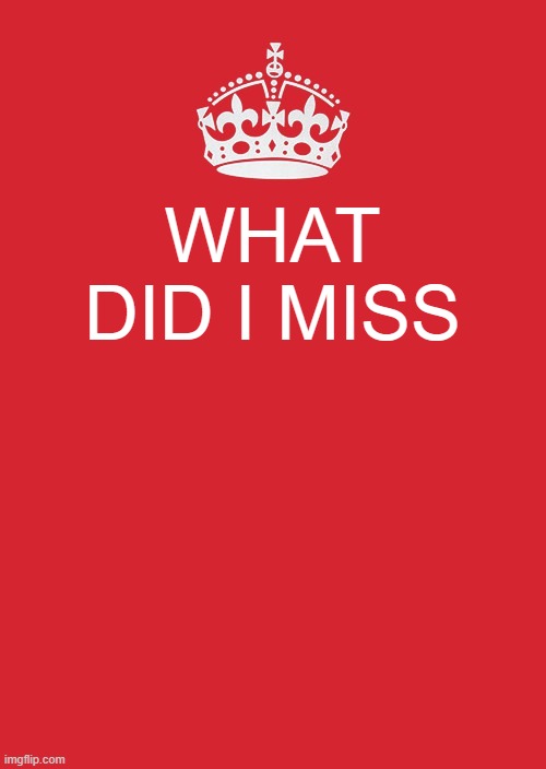 miss anything | WHAT DID I MISS | image tagged in memes,keep calm and carry on red | made w/ Imgflip meme maker