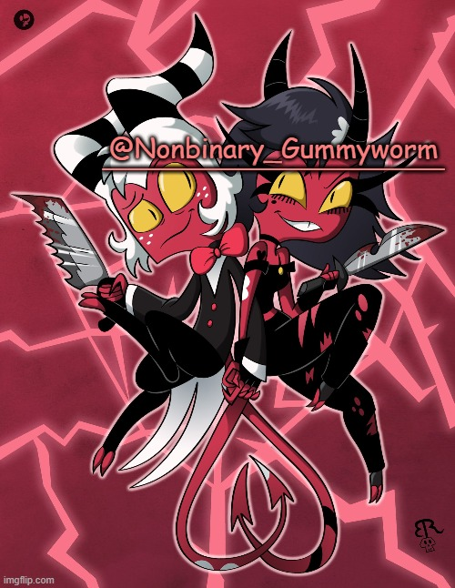 Millie and Moxxie gummyworm temp Blank Meme Template
