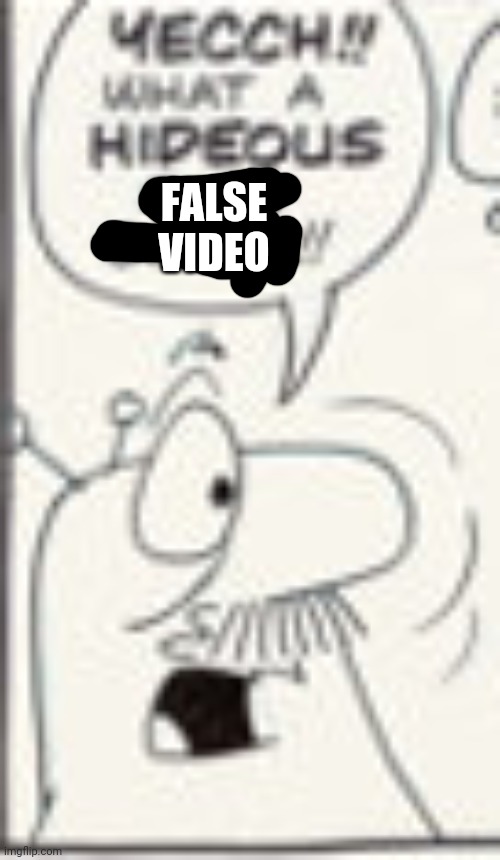 FALSE VIDEO | made w/ Imgflip meme maker