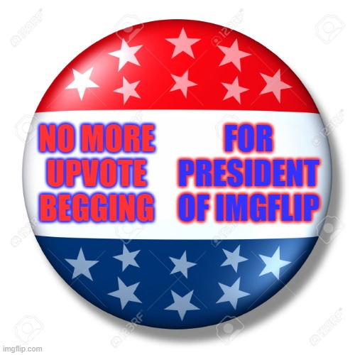 Blank for president | NO MORE UPVOTE BEGGING; FOR
PRESIDENT
OF IMGFLIP | image tagged in blank for president | made w/ Imgflip meme maker