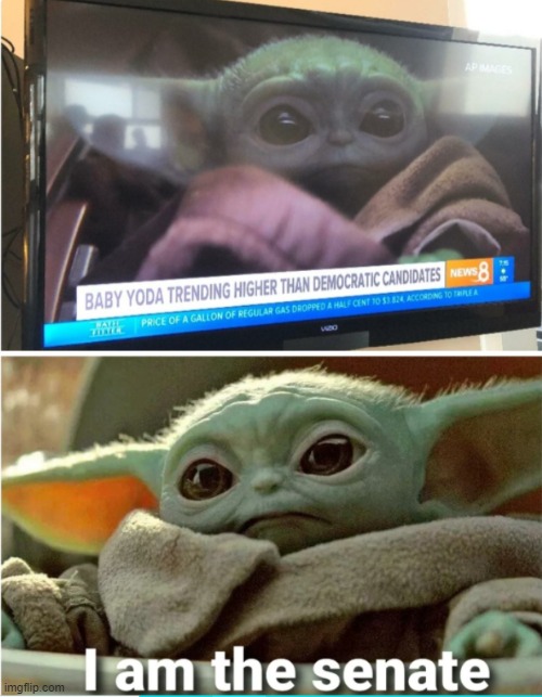 The senate I am | image tagged in baby yoda | made w/ Imgflip meme maker