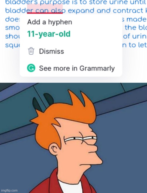 3 am me look a while to figure that one out, | image tagged in memes,futurama fry,what,confused,grammarly | made w/ Imgflip meme maker