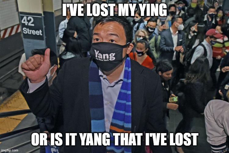 ying yang | I'VE LOST MY YING; OR IS IT YANG THAT I'VE LOST | image tagged in nyc,subway | made w/ Imgflip meme maker