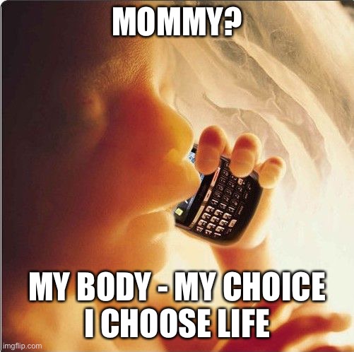 Mommy I Choose Lidfe | MOMMY? MY BODY - MY CHOICE
I CHOOSE LIFE | image tagged in baby in womb on cell phone - fetus blackberry | made w/ Imgflip meme maker