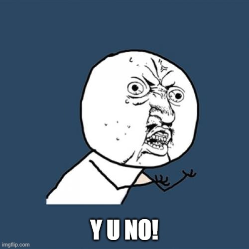 Y U No Meme | Y U NO! | image tagged in memes,y u no | made w/ Imgflip meme maker