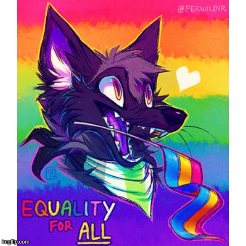 awwwww | image tagged in furry,pride,ally | made w/ Imgflip meme maker