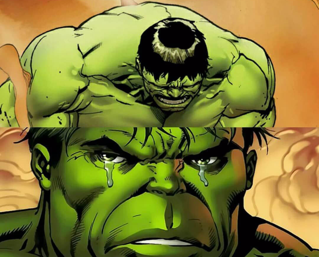 Hulk triste Blank Meme Template
