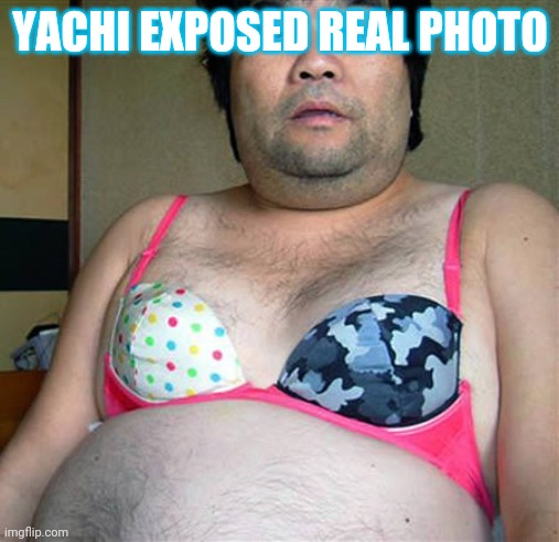 itsaa joke | YACHI EXPOSED REAL PHOTO | image tagged in catfish | made w/ Imgflip meme maker