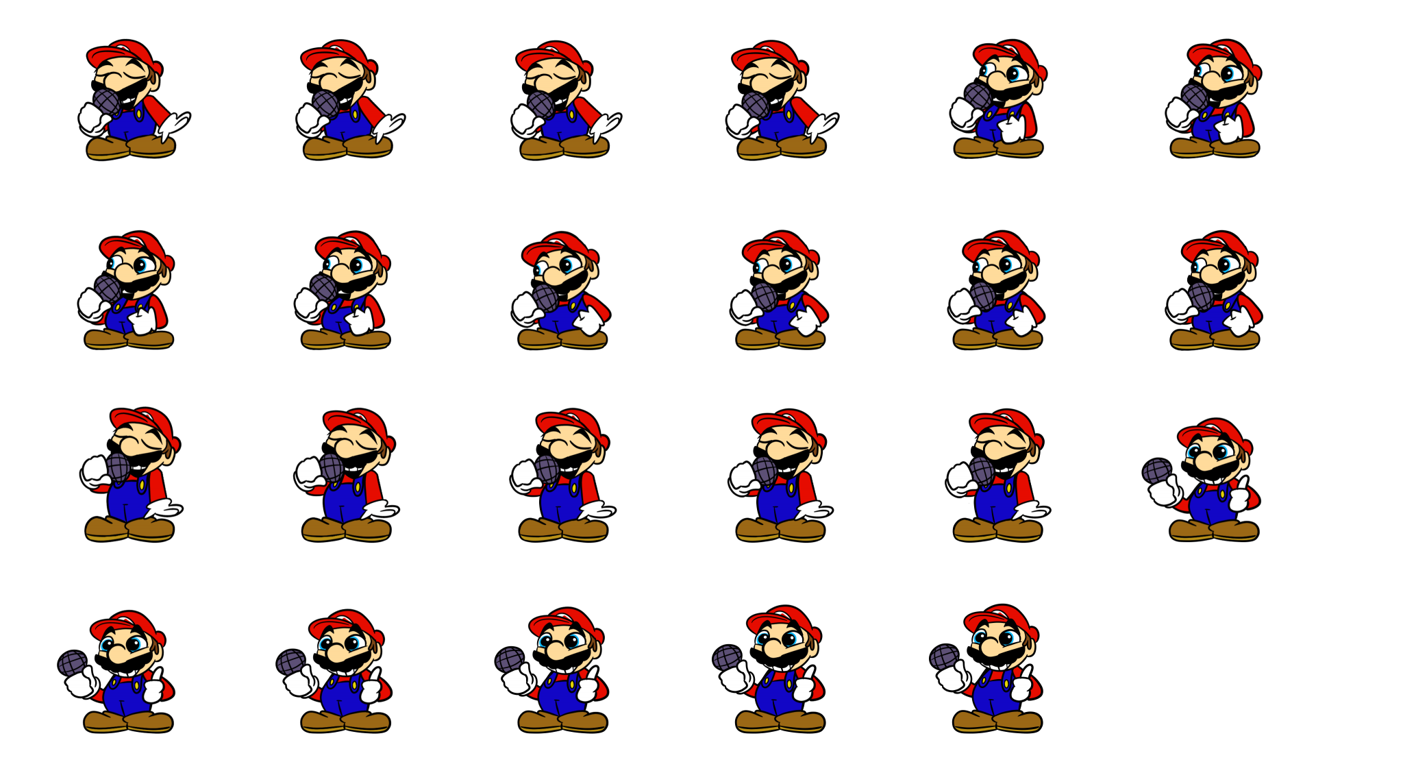 High Quality Mario Spritesheet Blank Meme Template