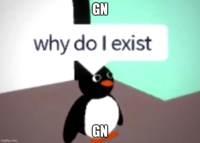 Why do i exist | GN; GN | image tagged in why do i exist | made w/ Imgflip meme maker