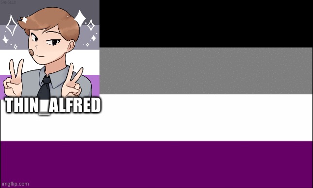 My new template for announcements | THIN_ALFRED | image tagged in ace flag | made w/ Imgflip meme maker