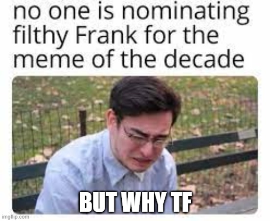 support filthy frank | BUT WHY TF | image tagged in filthy frank | made w/ Imgflip meme maker