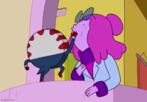 Before I go. New template | image tagged in peppermint butler slapping princess bubblegum | made w/ Imgflip meme maker