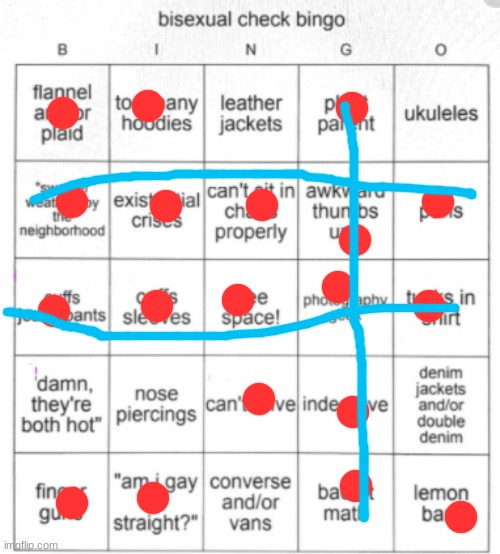 is biromantic close enough? | image tagged in bisexual bingo | made w/ Imgflip meme maker