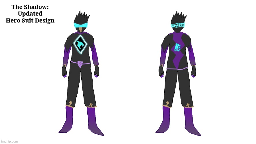 In case y'all did know, that's my main MHA oc | The Shadow:
Updated Hero Suit Design | made w/ Imgflip meme maker
