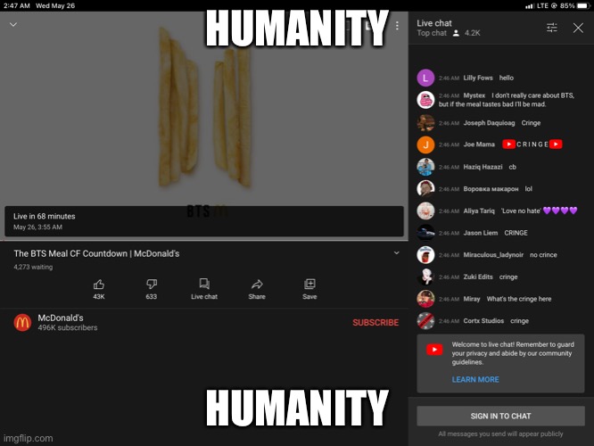 humanity | HUMANITY; HUMANITY | image tagged in humanity | made w/ Imgflip meme maker