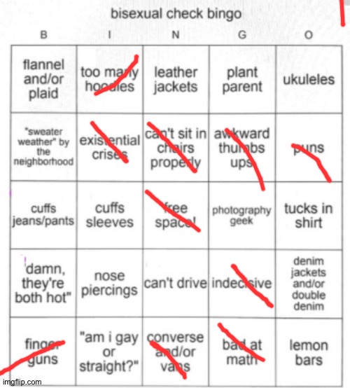 We | image tagged in bisexual bingo | made w/ Imgflip meme maker