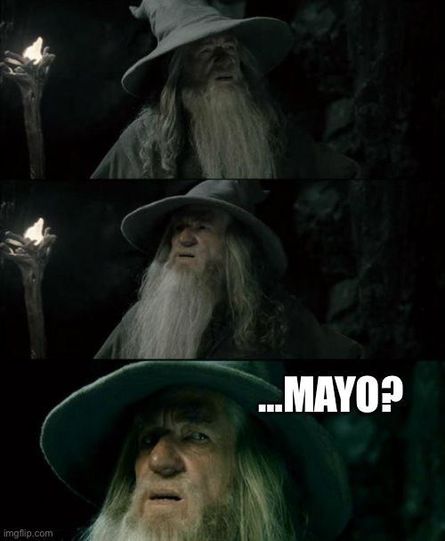 Confused Gandalf Meme | …MAYO? | image tagged in memes,confused gandalf,fitnesscirclejerk | made w/ Imgflip meme maker