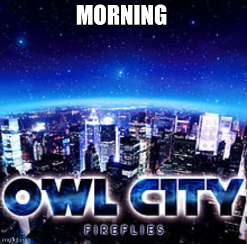 Owl city | MORNING | image tagged in owl city | made w/ Imgflip meme maker