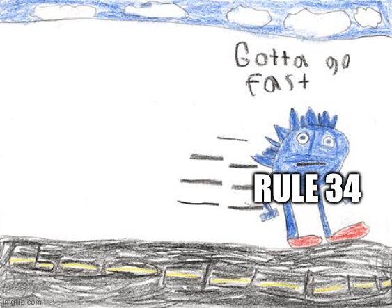 Gotta Go Fast | RULE 34 | image tagged in gotta go fast | made w/ Imgflip meme maker