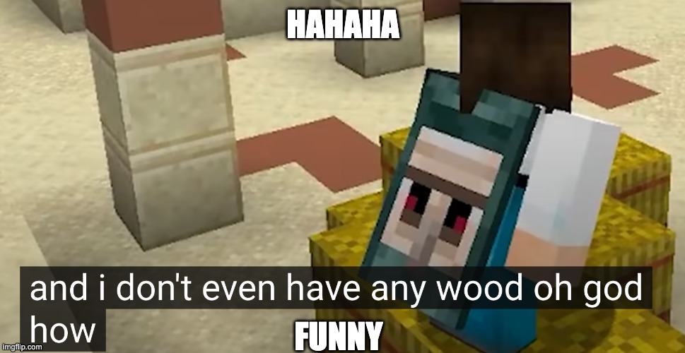 He got no wood | HAHAHA; FUNNY | image tagged in wood,funny | made w/ Imgflip meme maker