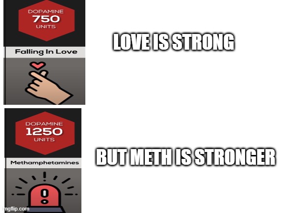 Blank White Template | LOVE IS STRONG; BUT METH IS STRONGER | image tagged in blank white template | made w/ Imgflip meme maker