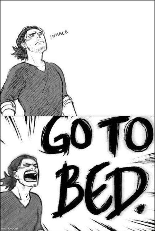 High Quality go to bed Blank Meme Template