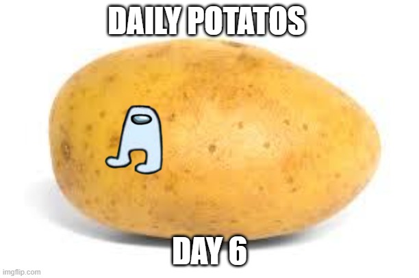 Potato | DAILY POTATOS; DAY 6 | image tagged in potato | made w/ Imgflip meme maker