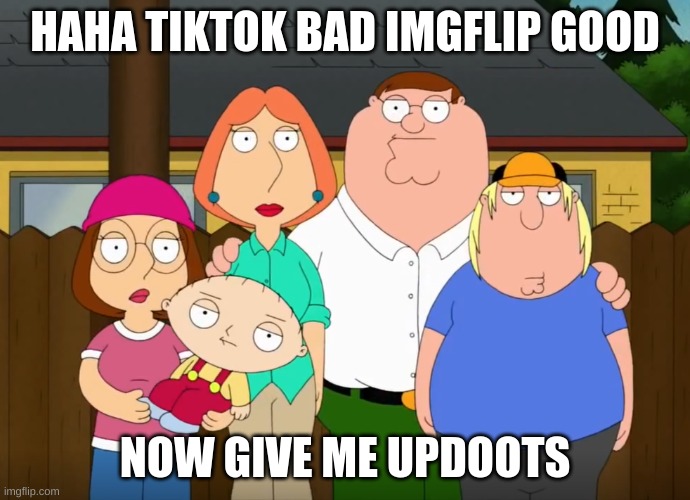 at this point is it even funny? | HAHA TIKTOK BAD IMGFLIP GOOD; NOW GIVE ME UPDOOTS | image tagged in damn bro | made w/ Imgflip meme maker