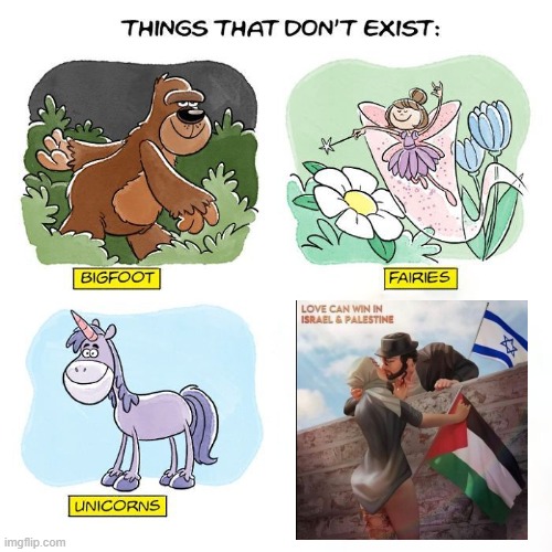 Things That Don't Exist | image tagged in things that don't exist,israel,palestine | made w/ Imgflip meme maker