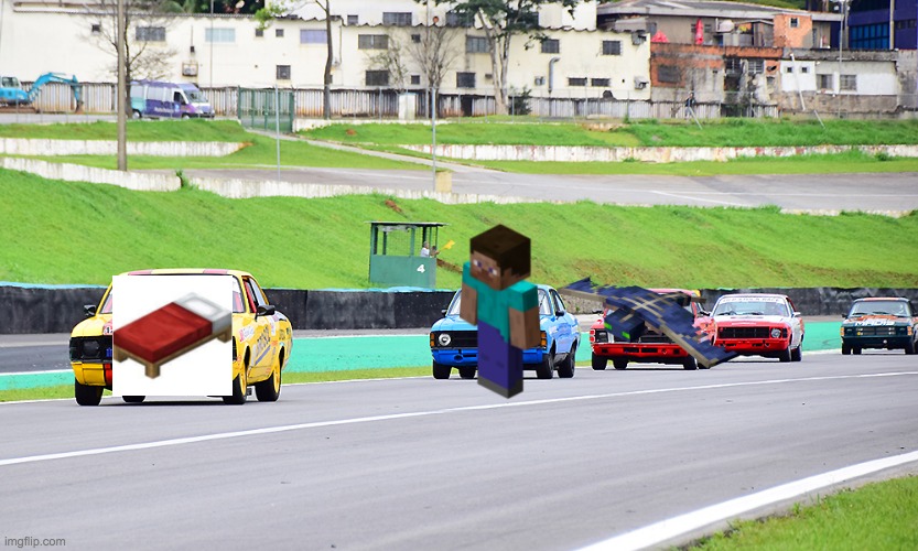 RUN | image tagged in car race | made w/ Imgflip meme maker