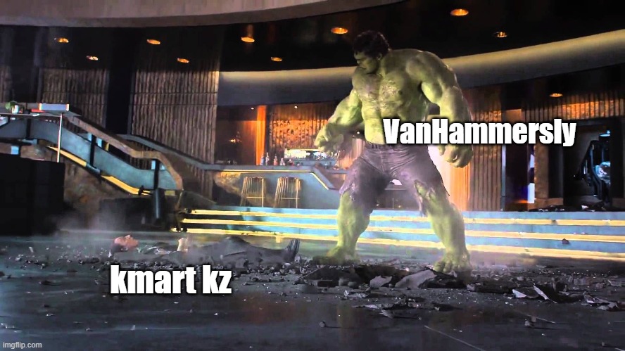 VanHammersly; kmart kz | made w/ Imgflip meme maker