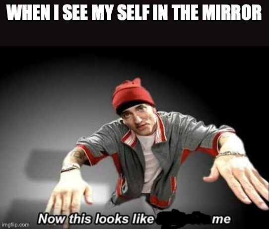 yeah | WHEN I SEE MY SELF IN THE MIRROR | image tagged in now this looks like a job for me | made w/ Imgflip meme maker