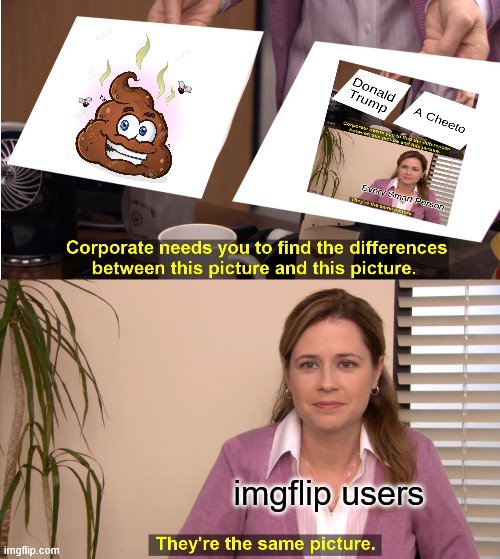 They're The Same Picture Meme | imgflip users | image tagged in memes,they're the same picture | made w/ Imgflip meme maker