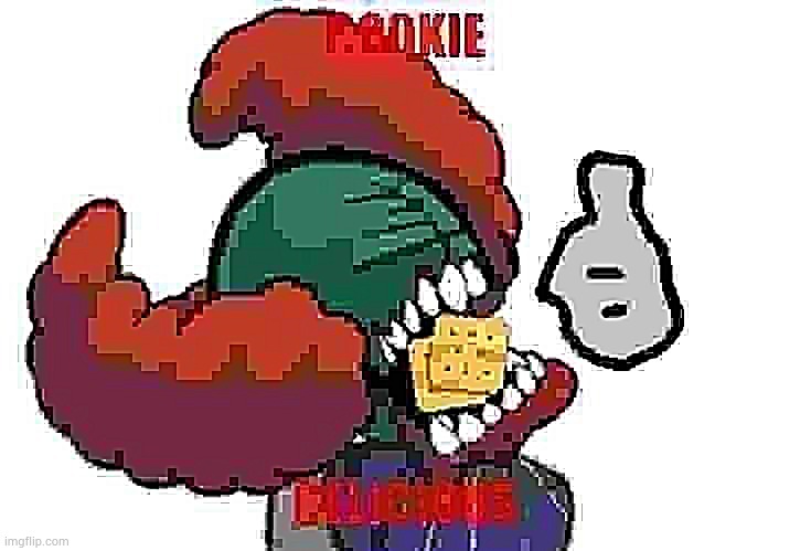 For those who don't know what the text says read the image description | COOKIE; DELICIOUS | made w/ Imgflip meme maker