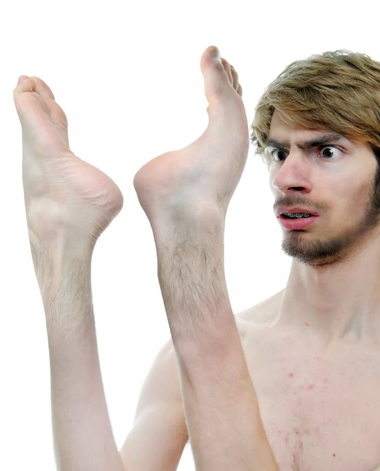 Feet for hands Blank Meme Template