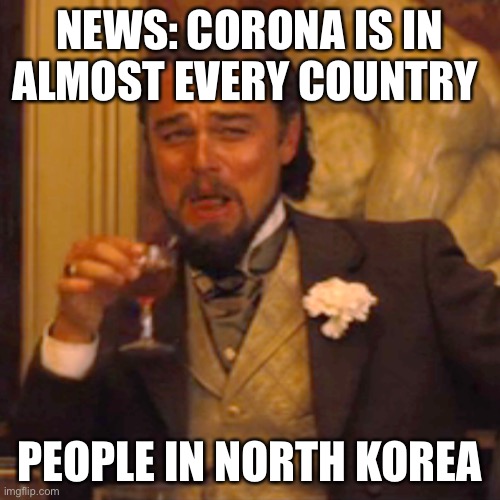 Laughing Leo | NEWS: CORONA IS IN ALMOST EVERY COUNTRY; PEOPLE IN NORTH KOREA | image tagged in memes,laughing leo | made w/ Imgflip meme maker