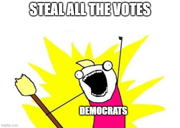 And that's what they have always done best, just not this large scale |  STEAL ALL THE VOTES; DEMOCRATS | image tagged in memes,x all the y,steal | made w/ Imgflip meme maker