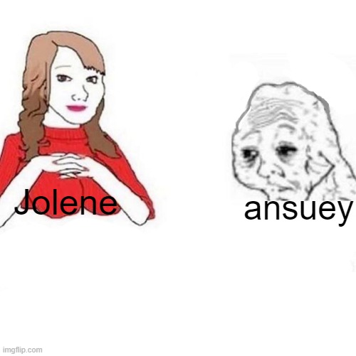 hes a simp for Jolene |  Jolene; ansuey | image tagged in jojo meme | made w/ Imgflip meme maker