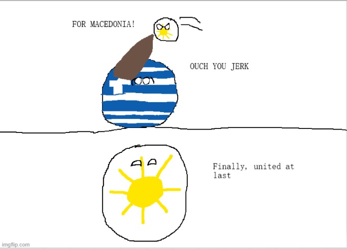 Road to WW3 #3 Debt trap to United Macedonia | image tagged in ww3,comic,countryballs | made w/ Imgflip meme maker