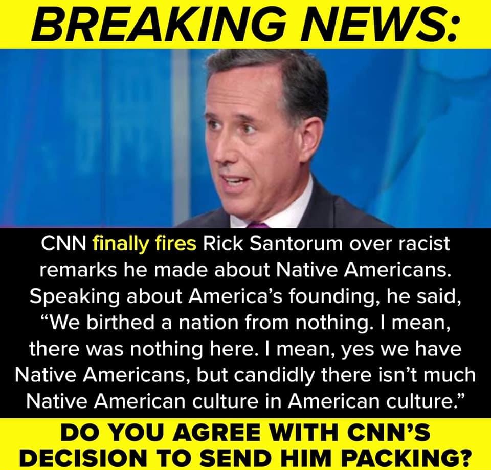 High Quality Rick Santorum fired from CNN Blank Meme Template