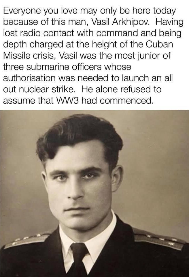 Vasil Arkhipov WWIII Blank Meme Template