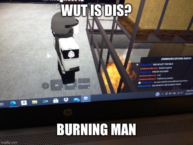 WUT IS DIS? BURNING MAN | made w/ Imgflip meme maker