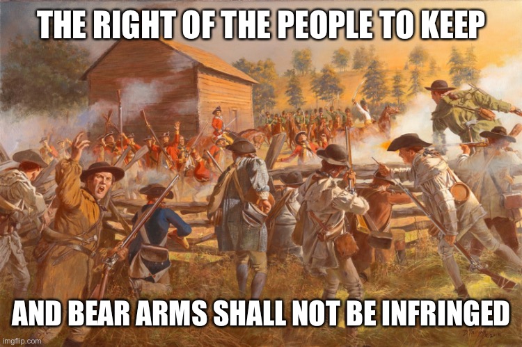 2nd Amendment rights baby | THE RIGHT OF THE PEOPLE TO KEEP; AND BEAR ARMS SHALL NOT BE INFRINGED | image tagged in second amendment | made w/ Imgflip meme maker