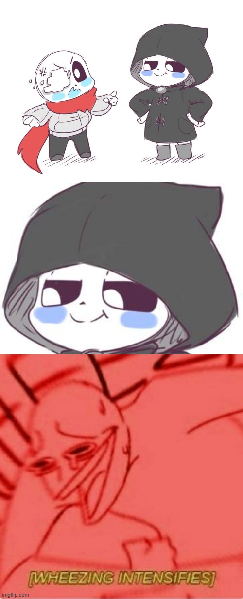 Just that goddamn face... | image tagged in wheeze,i can't,undertale,kinder sans,au's,dies | made w/ Imgflip meme maker