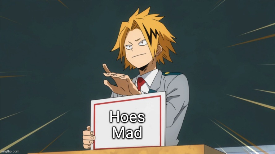 High Quality Denki Hoes Mad Blank Meme Template